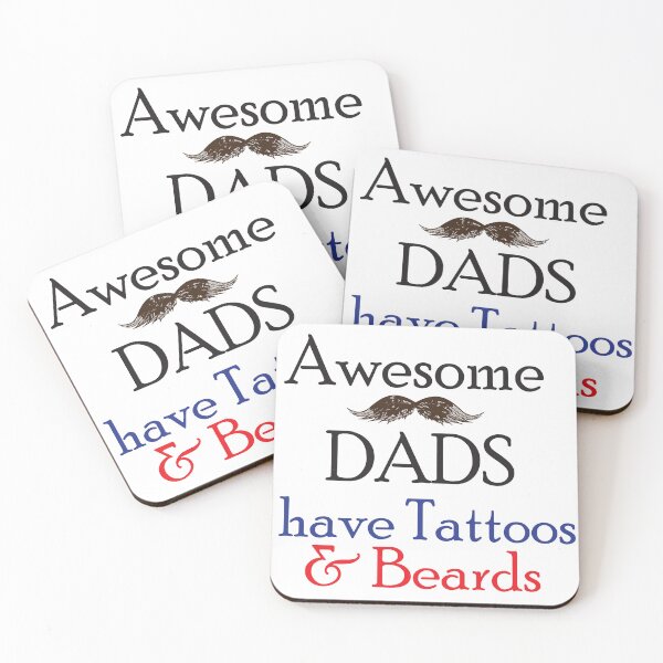 Item preview, Awesome DADS have Tattoos and Beards t-shirt for cool dads  designed and sold by Luxe-Art.