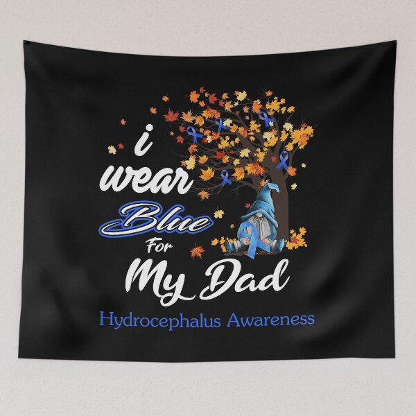 Item preview, Hydrocephalus Awareness Ribbon Tree I Wear Blue For My Dad designed and sold by Hatjar.