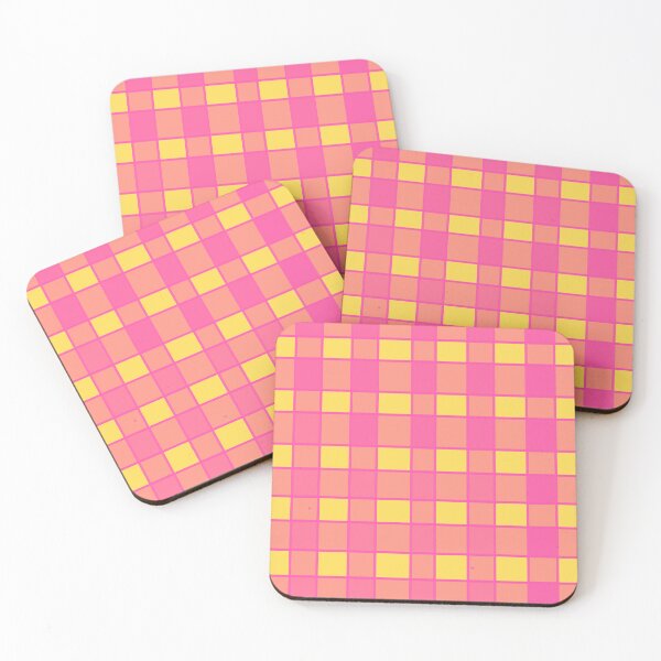Item preview, The beautiful pink and yellow plaid print  designed and sold by detalheseartes.