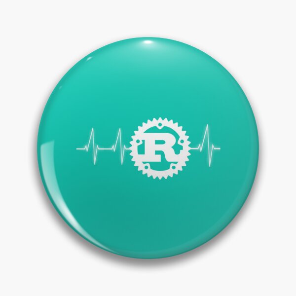Item preview, Rust Programming logo heartbeat design design   designed and sold by SarcasmStyle.