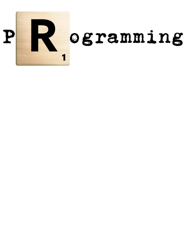 Aperçu 4 sur 4. T-shirt boxy avec l'œuvre Programmation Scrabble R R créée et vendue par SarcasmStyle.