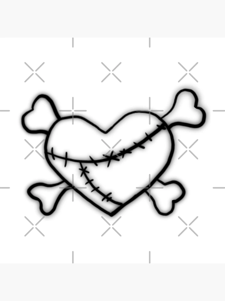 Fixed Broken Heart Stamp y2k