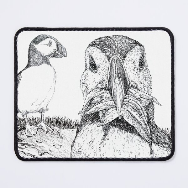 Item preview, Atlantic Puffins with Lunch designed and sold by Lisa Kimberly Glickman.