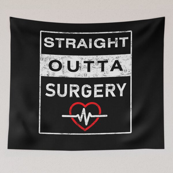 Item preview, Straight Outta Surgery heart ECG designed and sold by TeeHDesigner.