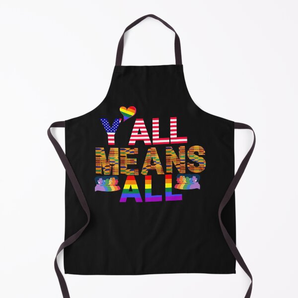 Item preview, Y'all Means All USA Africa And Pride Colors | Rainbow Heart And Human Illustration  designed and sold by SS-with-a-Bag.