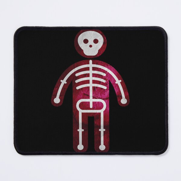 Item preview, bathroom man symbol with bones and skeleton designed and sold by mirrorimages.