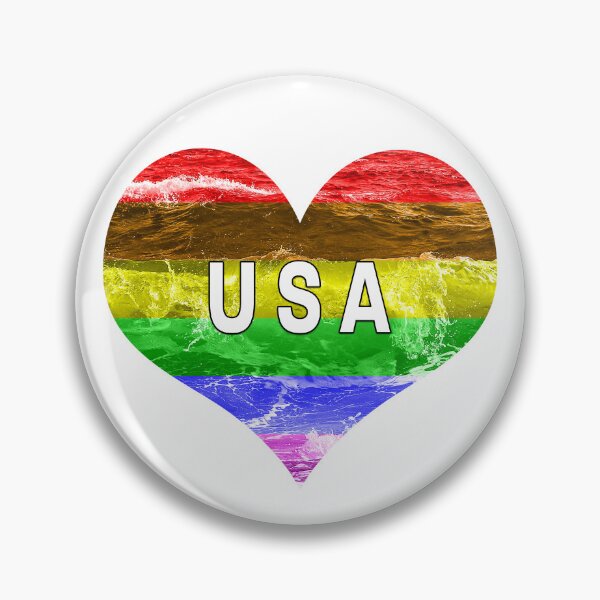 Item preview, USA Gay Pride Heart designed and sold by Magartes.