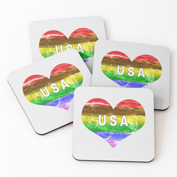 Item preview, USA Gay Pride Heart designed and sold by Magartes.