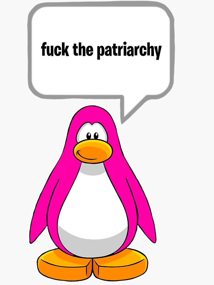 eat the rich - club penguin Sticker for Sale by charlottespice