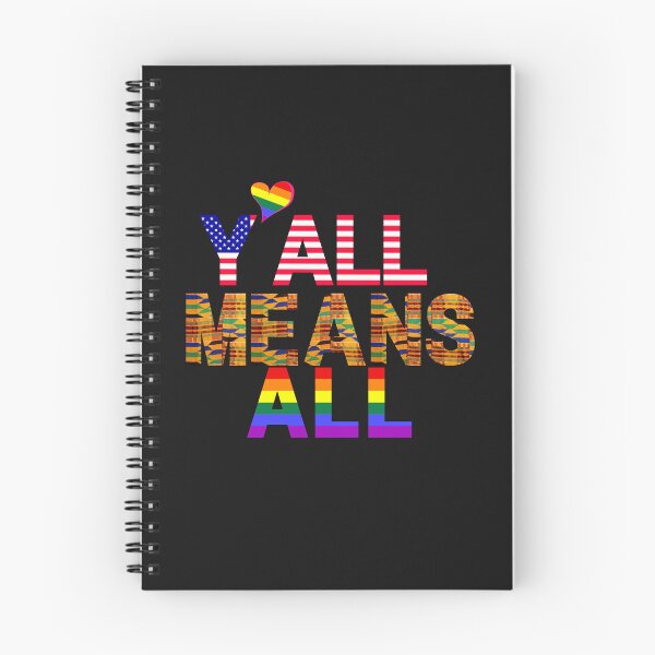 Item preview, Y'all Means All USA Africa And Pride Colors | Rainbow Heart Illustration  designed and sold by SS-with-a-Bag.