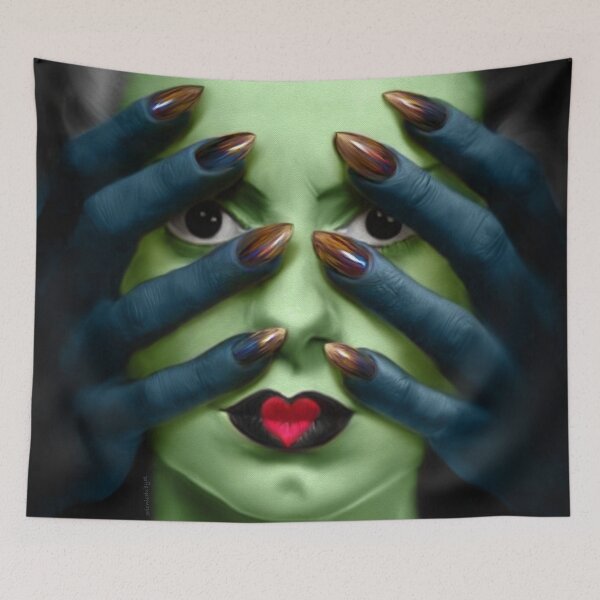 Item preview, Peek a Boo Who Bride of Frankenstein Blue Claws designed and sold by orionlodubyal.