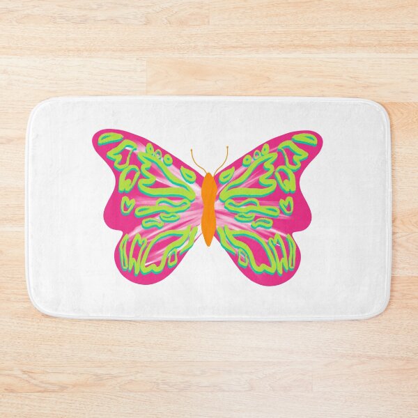 Item preview, Preppy pink, green, and blue vibrant butterfly   designed and sold by mollsdesignss.