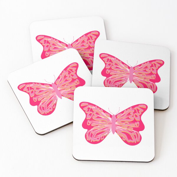 Item preview, Preppy hot pink butterfly designed and sold by mollsdesignss.