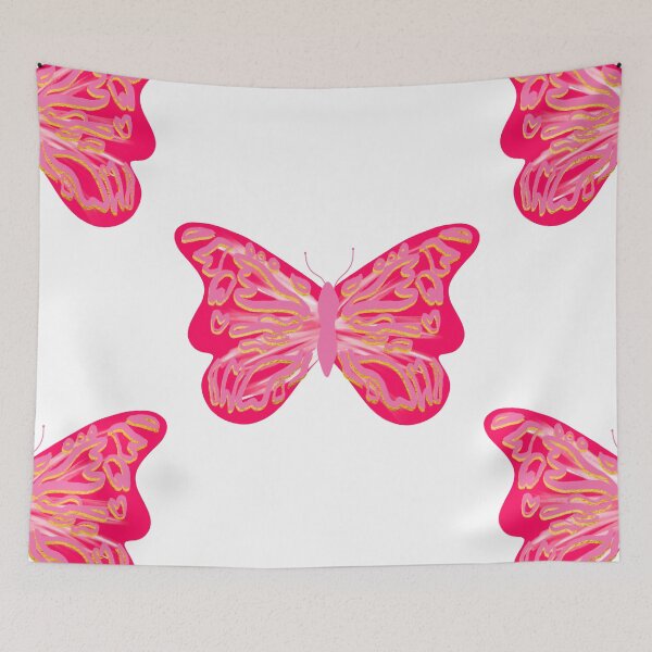 Item preview, Preppy hot pink butterfly designed and sold by mollsdesignss.