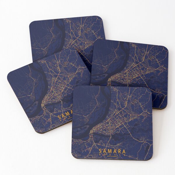 Item preview, Samara, Russia Map - City At Night designed and sold by deMAP.