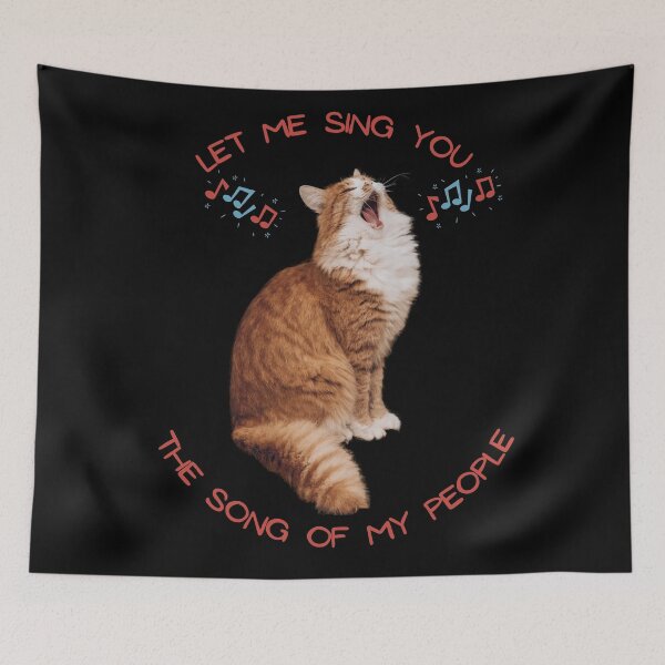 Item preview, Singing Cat - Let Me Sing You The Song Of My People designed and sold by NiftyTees.