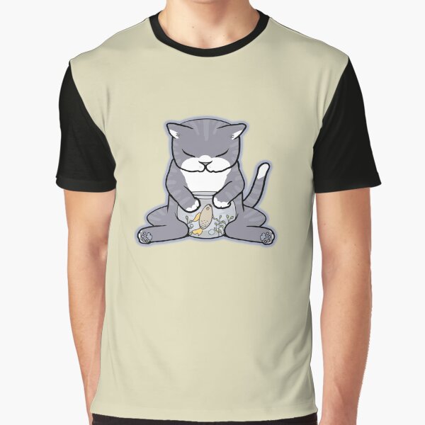 Cute Cat With GoldFish - Love You This Much Graphic T-Shirt