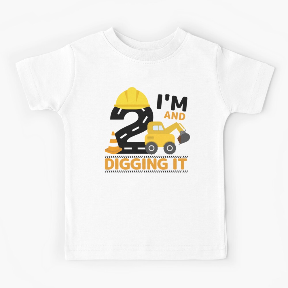 construction 2nd birthday shirt
