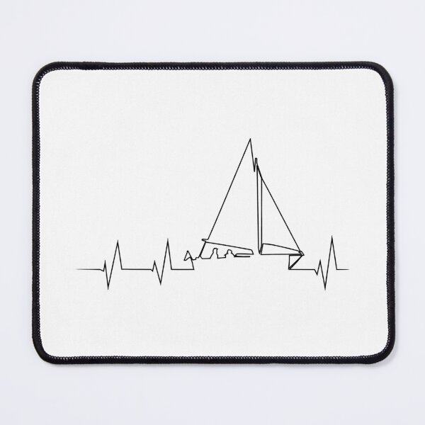 Item preview, Sailboat Heartbeat Cute Love To Sail designed and sold by ujgbnx.