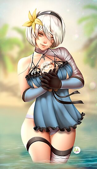 2b Nier Automata Outfit Kaine Fanart Photographic Prints By Didiesmeralda Redbubble 9613