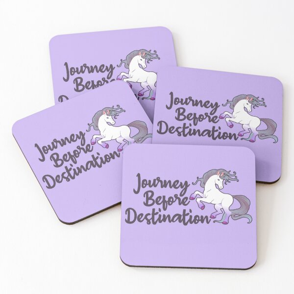 Item preview, Journey Before Destination Unicorn Affirmation Phrase designed and sold by MindfulMeta.