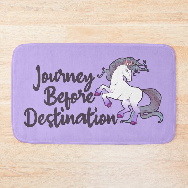 Item preview, Journey Before Destination Unicorn Affirmation Phrase designed and sold by MindfulMeta.