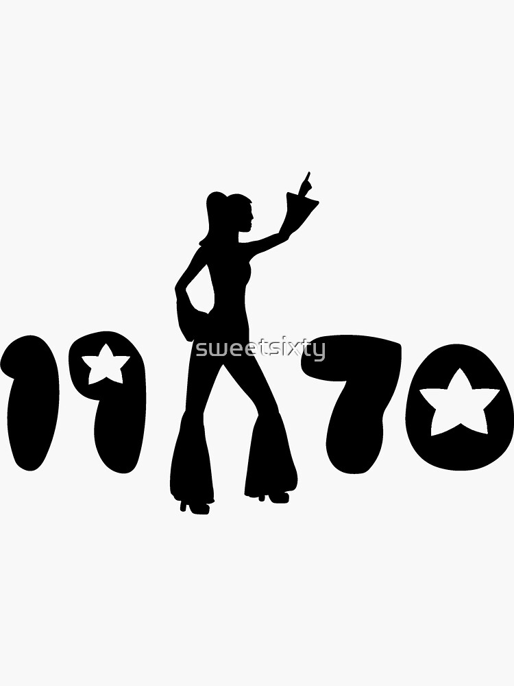 Retro Seventies Woman Sticker By Sweetsixty Redbubble