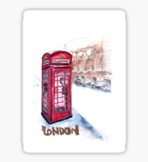 Telephone booth - London, UK Sticker