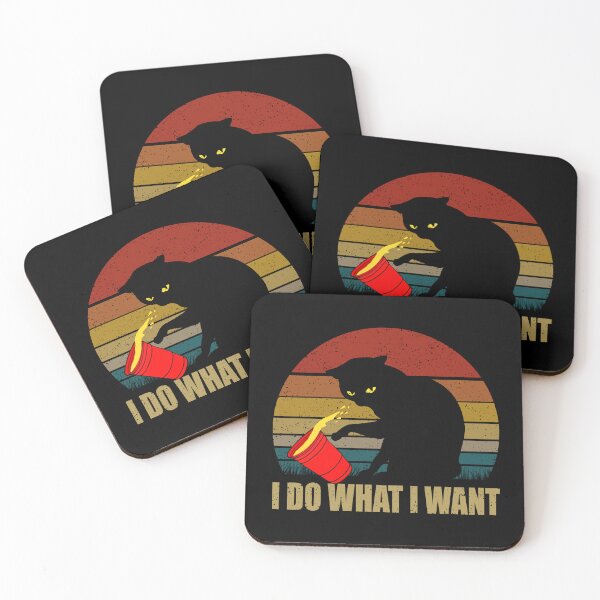 Item preview, I Do What I Want Funny Cat And Coffee designed and sold by JuxNdx.