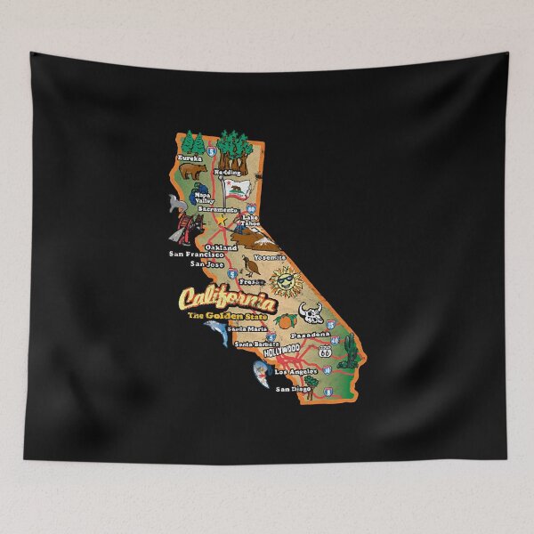 Item preview, Vintage California State Map designed and sold by Ubiquity650.