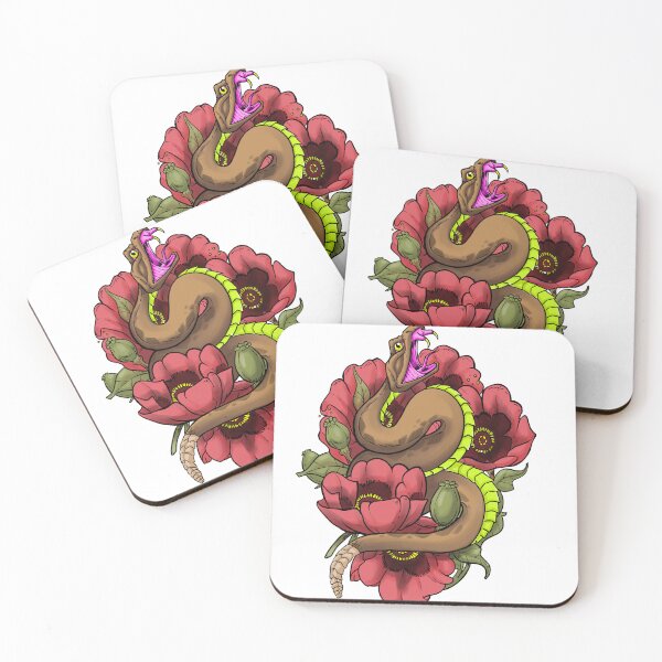 Item preview, Snake with Poppies designed and sold by stygiansatyr.