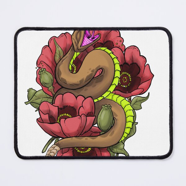 Item preview, Snake with Poppies designed and sold by stygiansatyr.