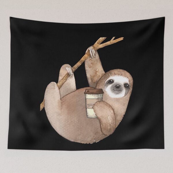 Item preview, Three Toed Sloth Just Hangin Out Enjoying a Coffee designed and sold by SummerBaker376.