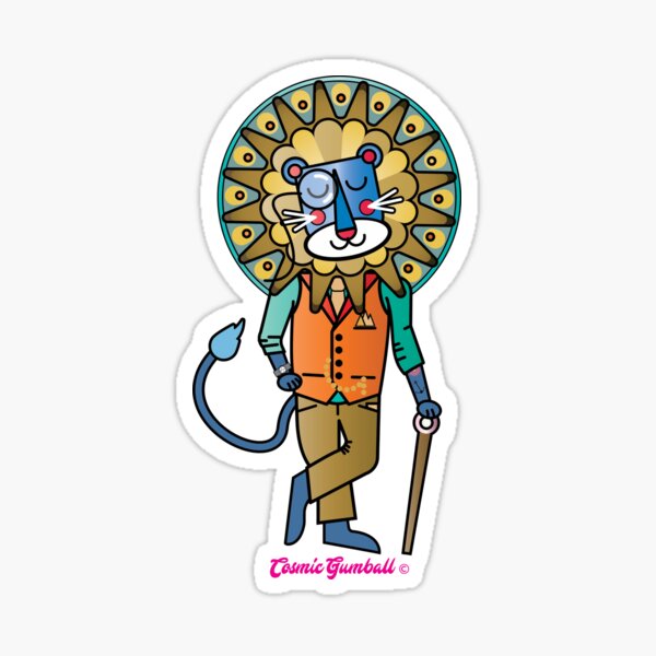 Thaddeus the Dandy Lion Sticker