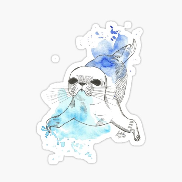 Robbe - Aquarell Sticker