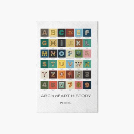 ABC's of Art History Art Board Print