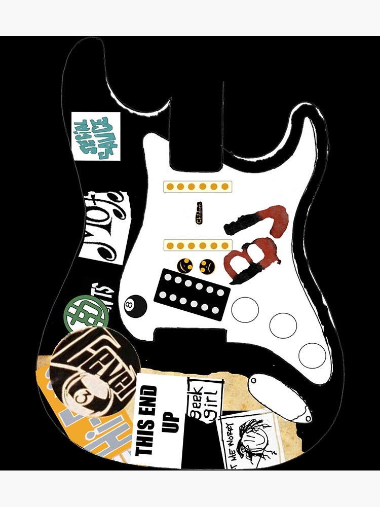 "Billie Joe Armstrong Blue Guitarany Colour Sticker" Poster for Sale by