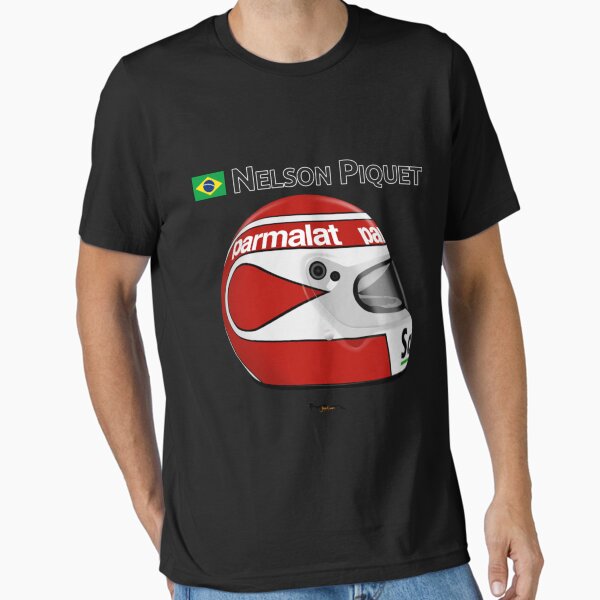 Aperçu de l'œuvre Casque Nelson Piquet 1984 T-shirt classique créée et vendue par veronicaab.