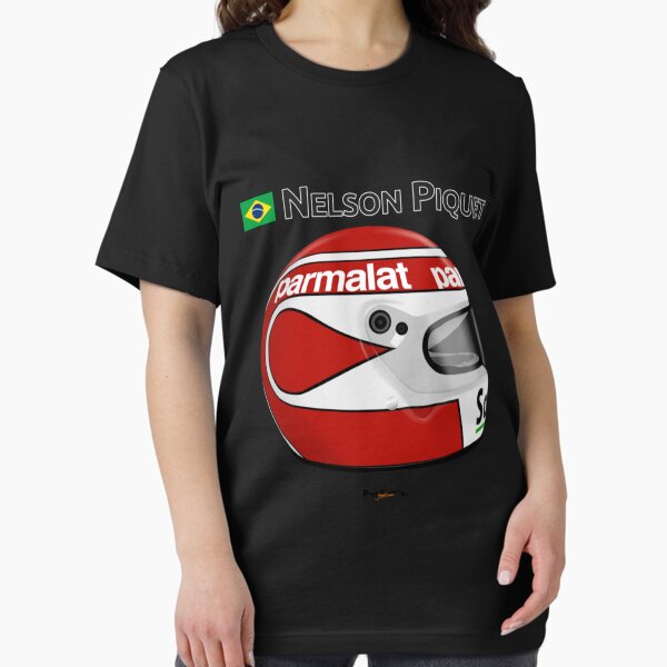Aperçu de l'œuvre Casque Nelson Piquet 1984 T-shirt classique créée et vendue par veronicaab.