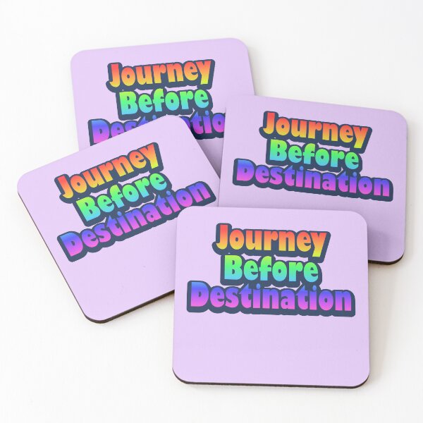 Item preview, Journey Before Destination Rainbow Pride Affirmation Phrase designed and sold by MindfulMeta.