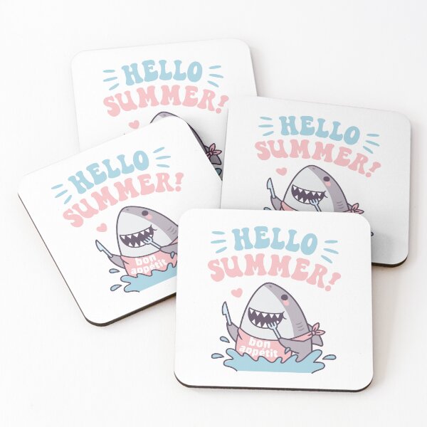 Item preview, Cute Shark Bon Appetit, Hello Summer Funny designed and sold by rustydoodle.