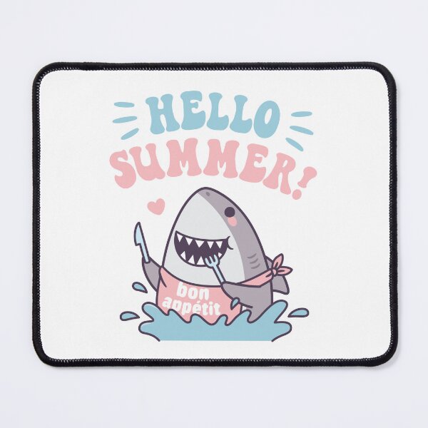 Item preview, Cute Shark Bon Appetit, Hello Summer Funny designed and sold by rustydoodle.