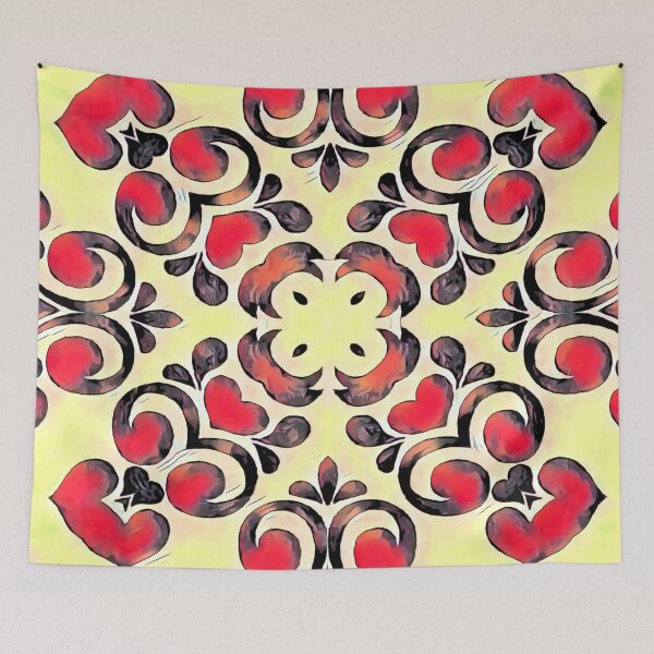 Item preview, Hearts and Swirls Geometric Pattern #2 SummerColors designed and sold by MediaArtbyMara.