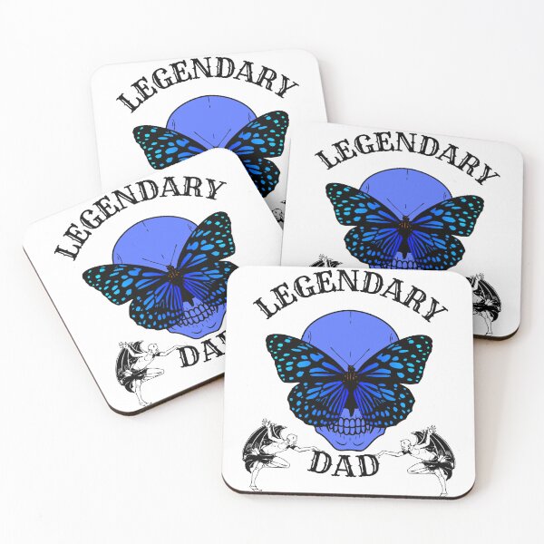 Item preview, LEGENDARY DAD blue-black skull-butterfly designed and sold by KS-Y.
