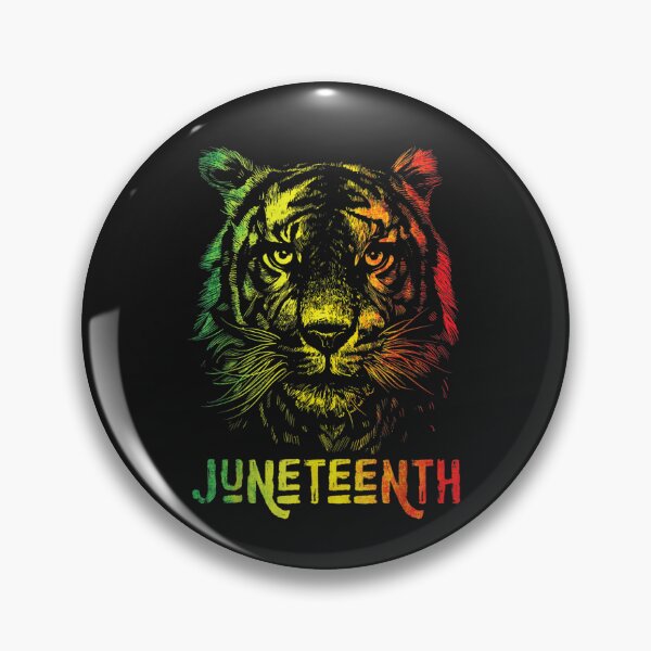Item preview, Tiger Juneteenth Cool Black History African America Flag Tee T-Shirt designed and sold by Dieter-Marshall.