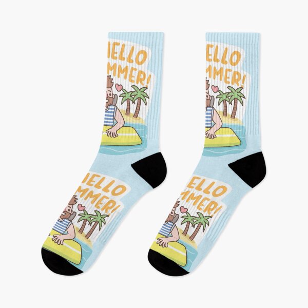 Item preview, Funny Shark And Surfer, Hello Summer designed and sold by rustydoodle.