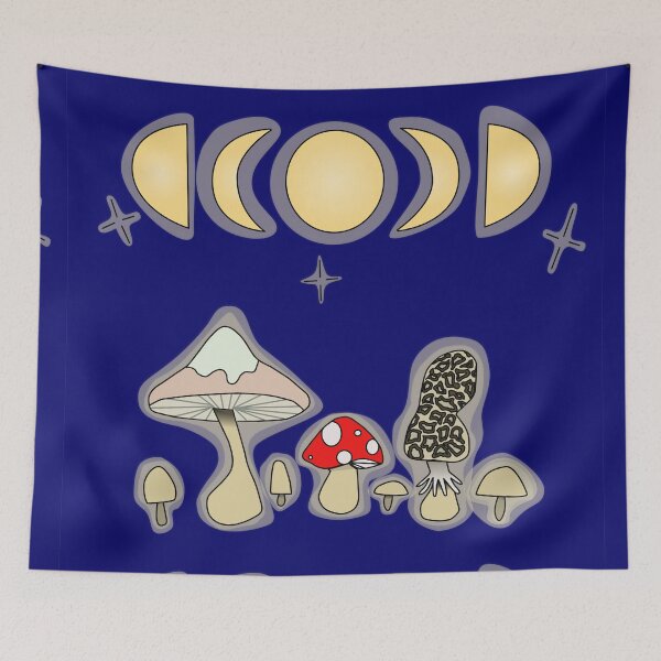 Item preview, Glowing mushrooms and the phases of the Moon designed and sold by RandiMullins.