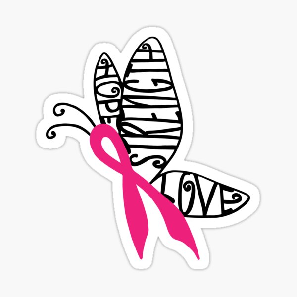 Breast Cancer Butterfly Sticker