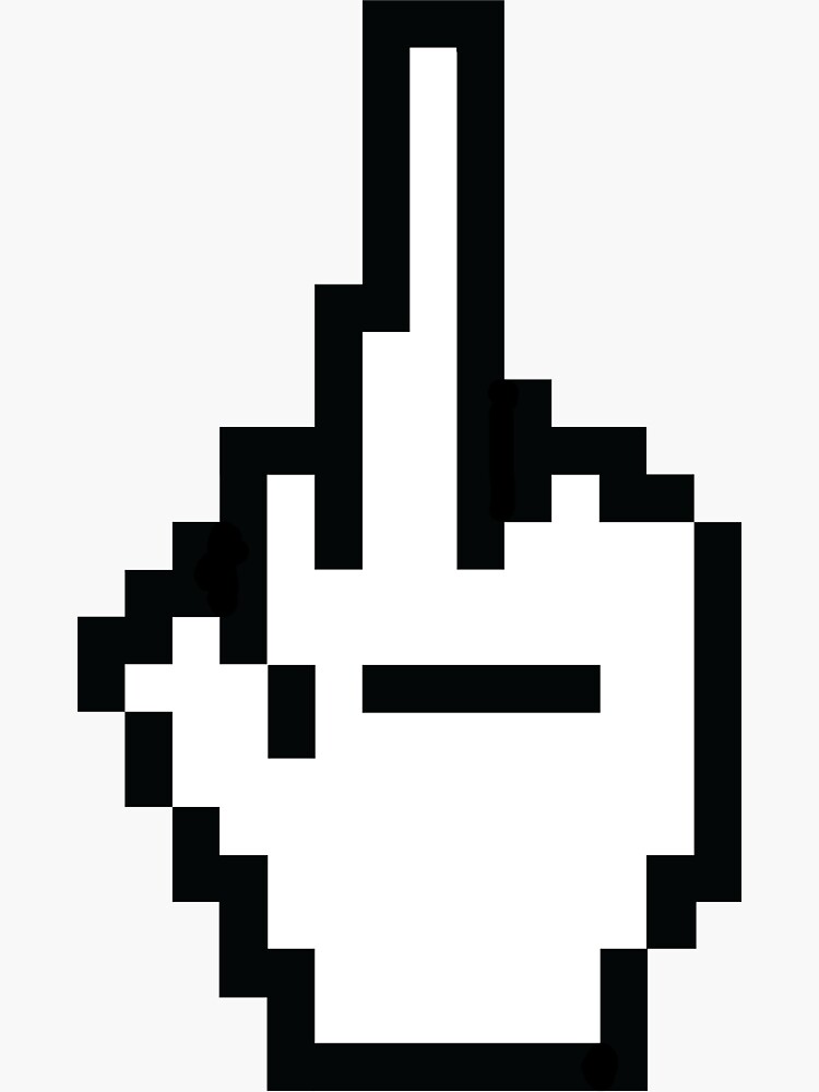 Thumbnail 3 of 3, Sticker, Middle Finger Cursor designed and sold by KORDesigns.