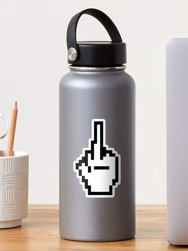 Thumbnail 1 of 3, Sticker, Middle Finger Cursor designed and sold by KORDesigns.